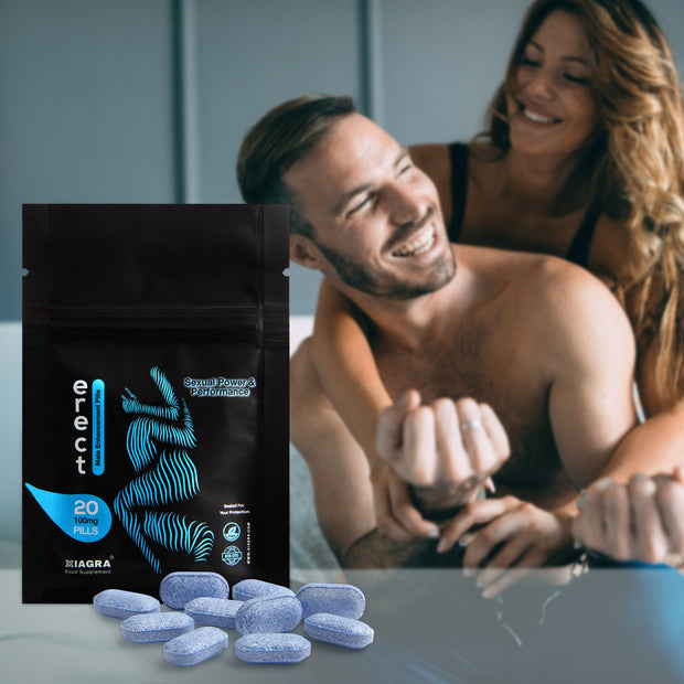 Erect ™ 20 Blue Pills | 100mg | Men&