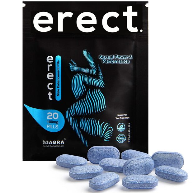 Erect ™ 20 Blue Pills | 100mg | Men&